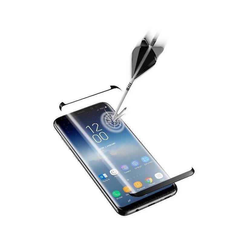 Стъклен протектор Cellular Line за Samsung Galaxy S9 Plus - Черен